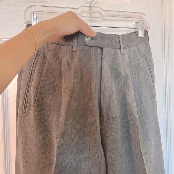 Valentino 2-pc Men’s Suit double breasted plaid gray - Picture 12 of 16